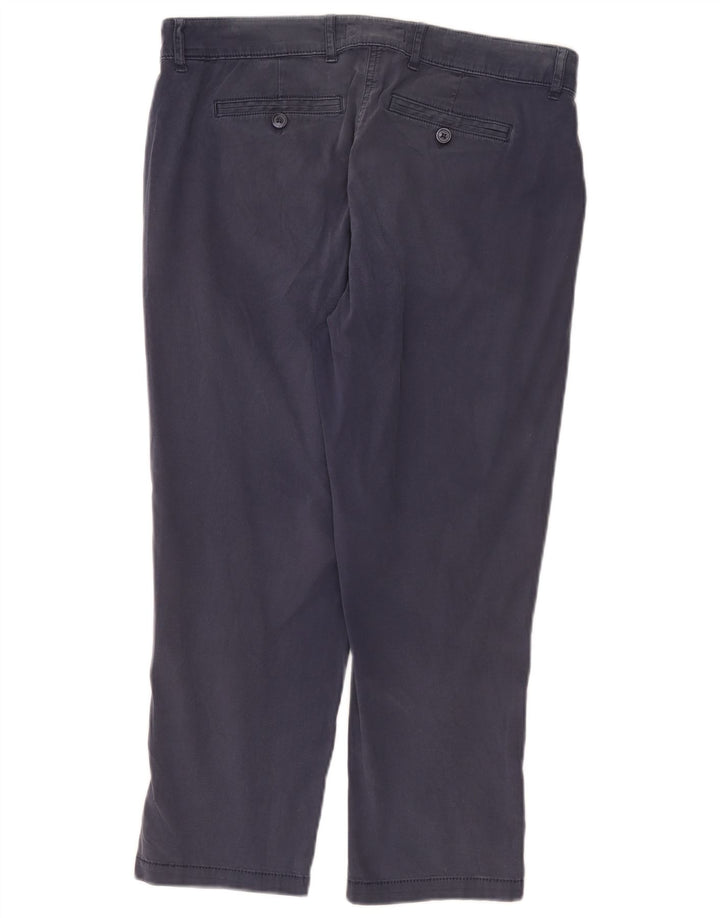 Marks & Spencer Dame Cropped Trousers UK 12 Medium W32 L24 Navy Blue