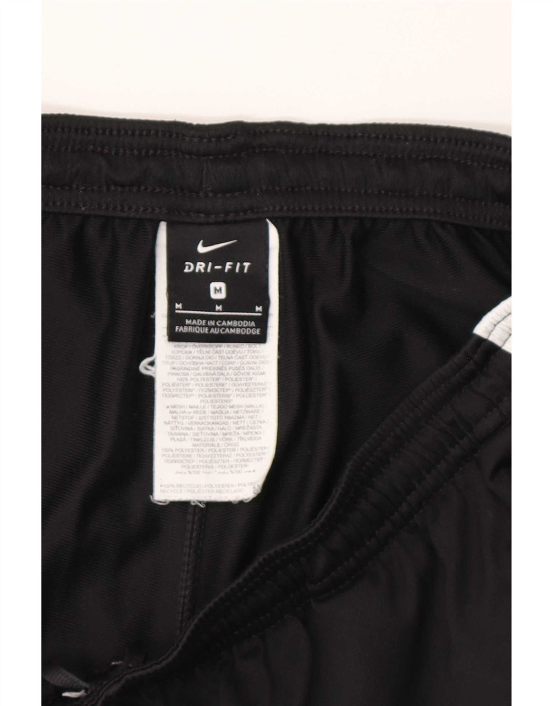 Nike træningsdragt bukser til kvinder UK 12 Medium sort stribet polyester