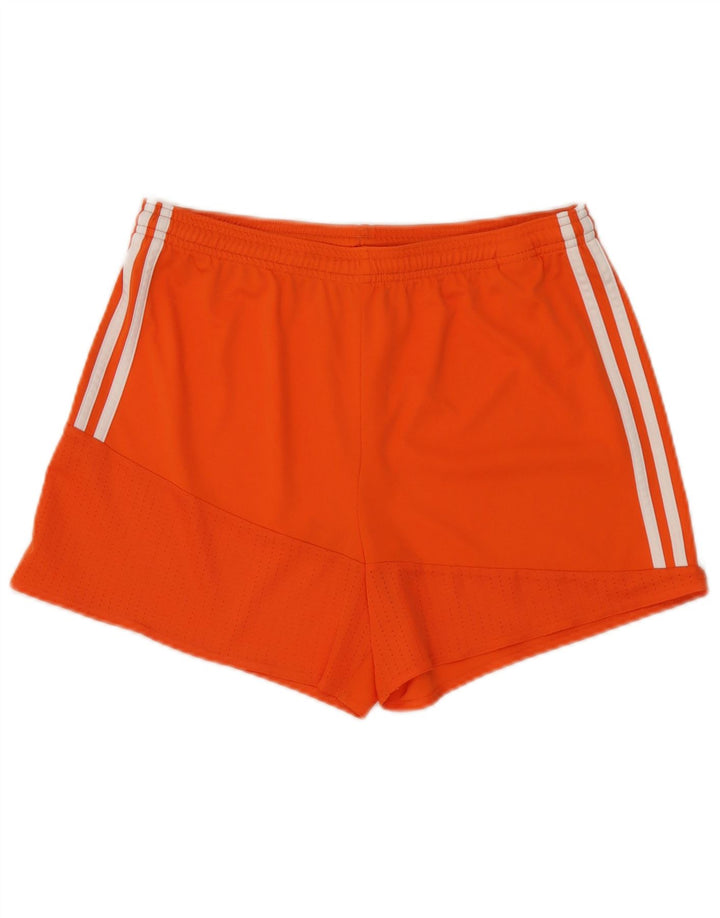 Adidas Womens Climacool Sports Shorts UK 12/14 Medium Orange Polyester