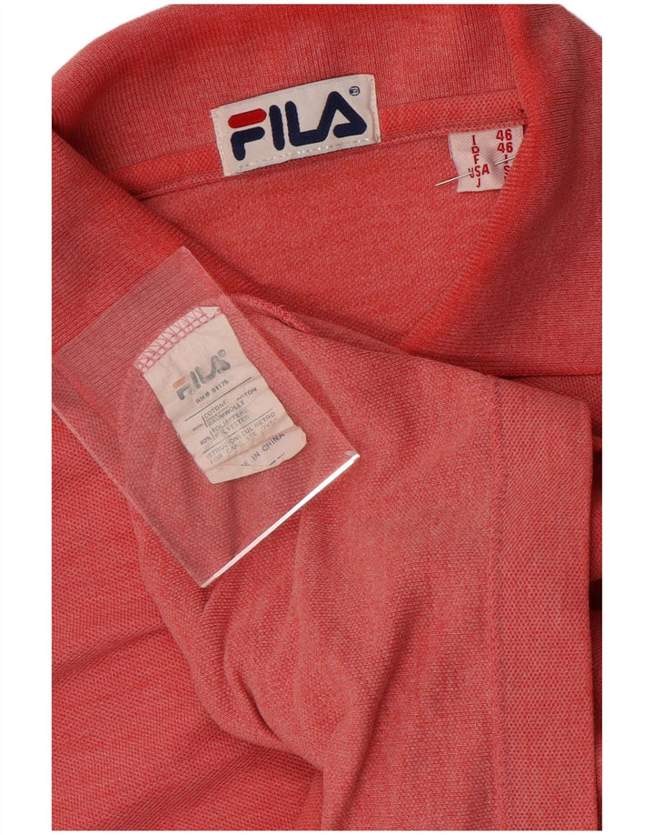 Fila Herre Polo Shirt IT 46 Lille Rød Bomuld