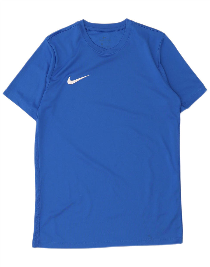 Nike Dri Fit T-shirt top mellemblå polyester til mænd