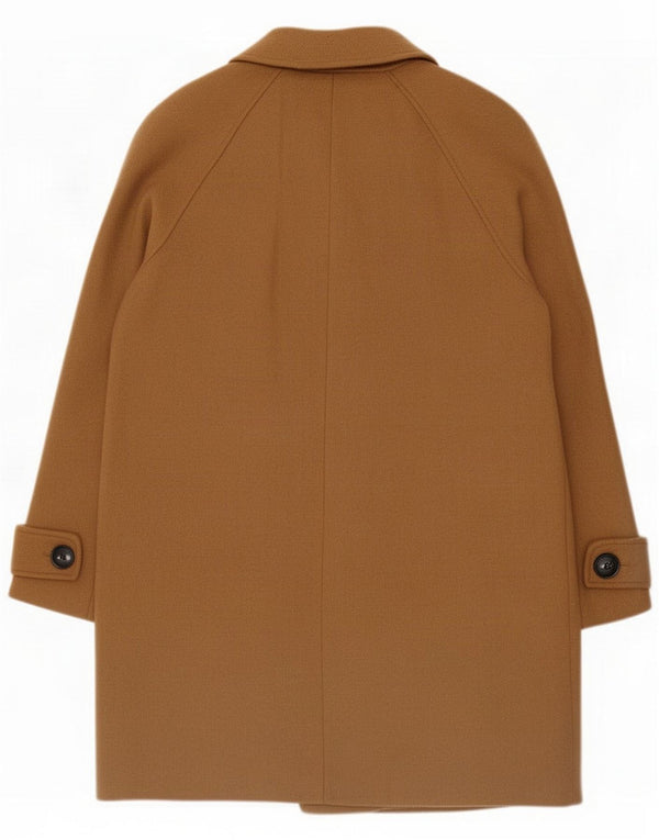 Marks & Spencer Womens Overcoat UK 14 Large Beige Polyester