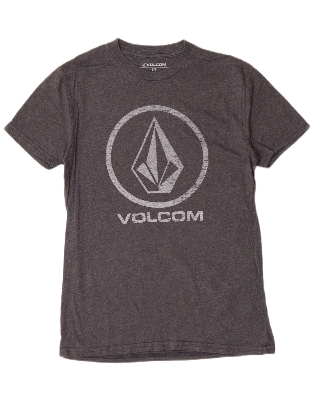Volcom Herre Grafisk T-Shirt Top Lille Grå Bomuld
