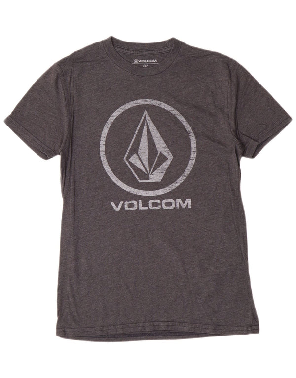 Volcom Herre Grafisk T-Shirt Top Lille Grå Bomuld