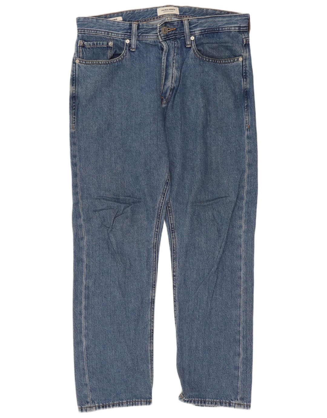 Jack & Jones Straight Jeans til mænd W30 L30 Blå Bomuld