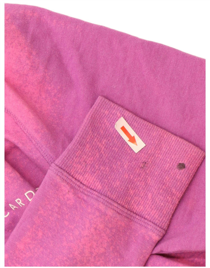 Reebok Womens grafisk sweatshirt Jumper UK 10 Small Pink Tie Dye Polyester