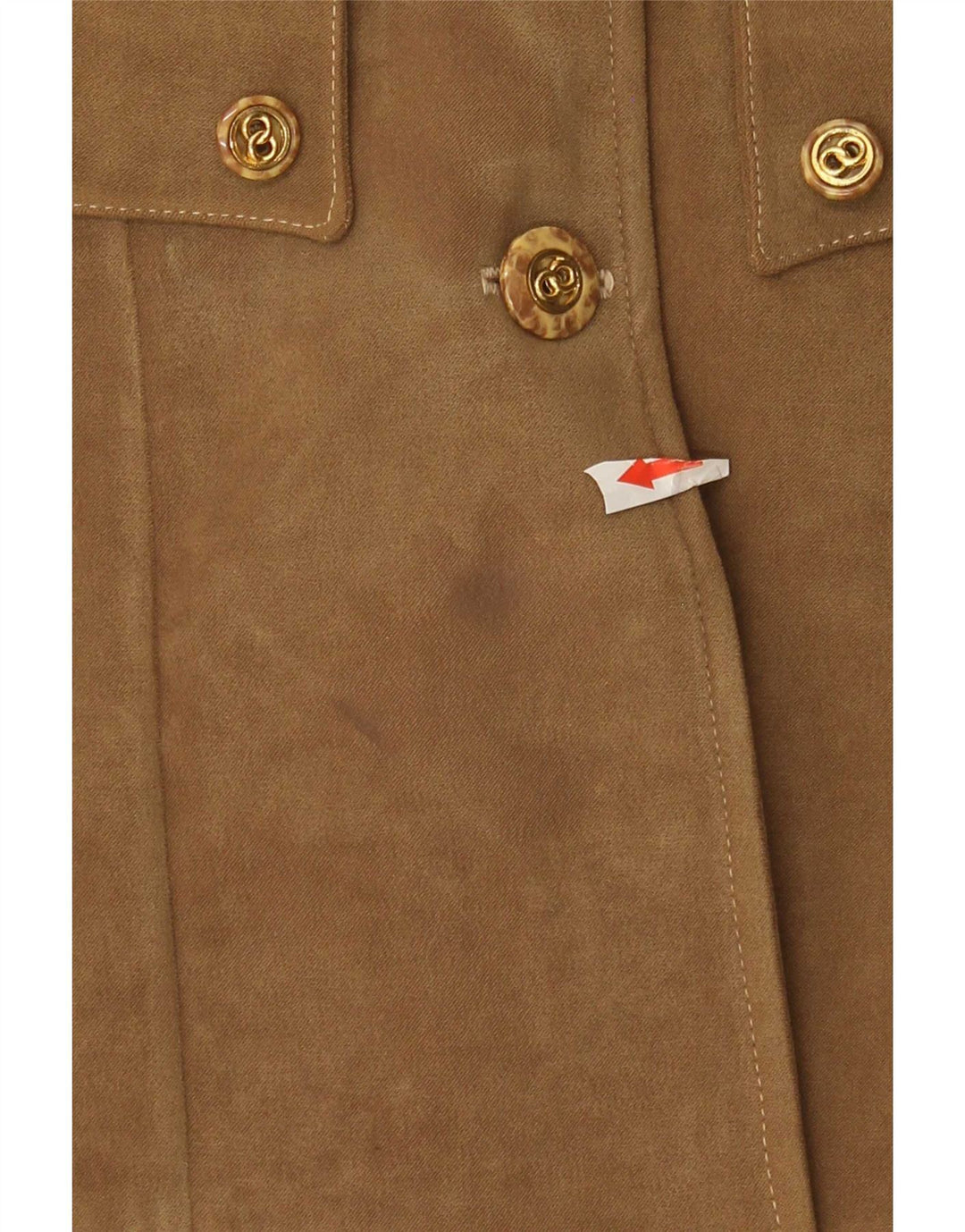 Vintage dame 4-knaps blazerjakke UK 10 Small Khaki