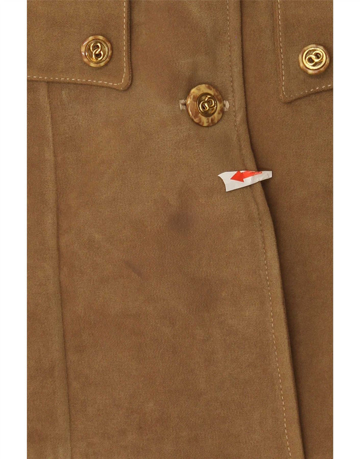 Vintage dame 4-knaps blazerjakke UK 10 Small Khaki