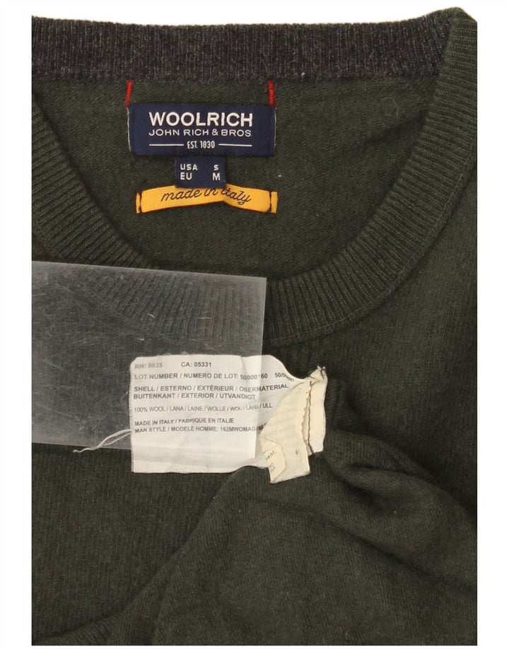 WOOLRICH Dame sweater med rund hals DK 14 Medium Khaki Wool