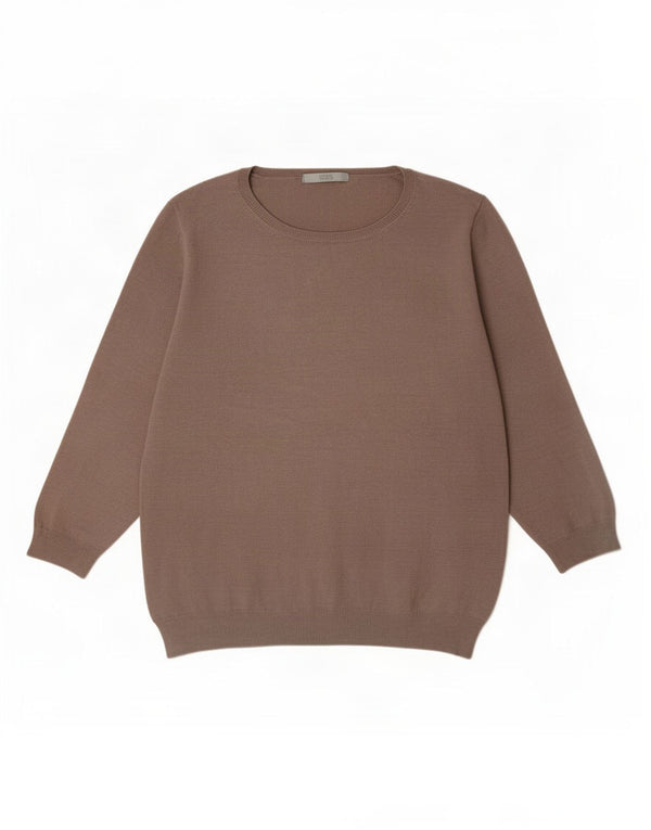 Marks & Spencer Dame Boat Neck Jumper Sweater UK 16 Large Brown