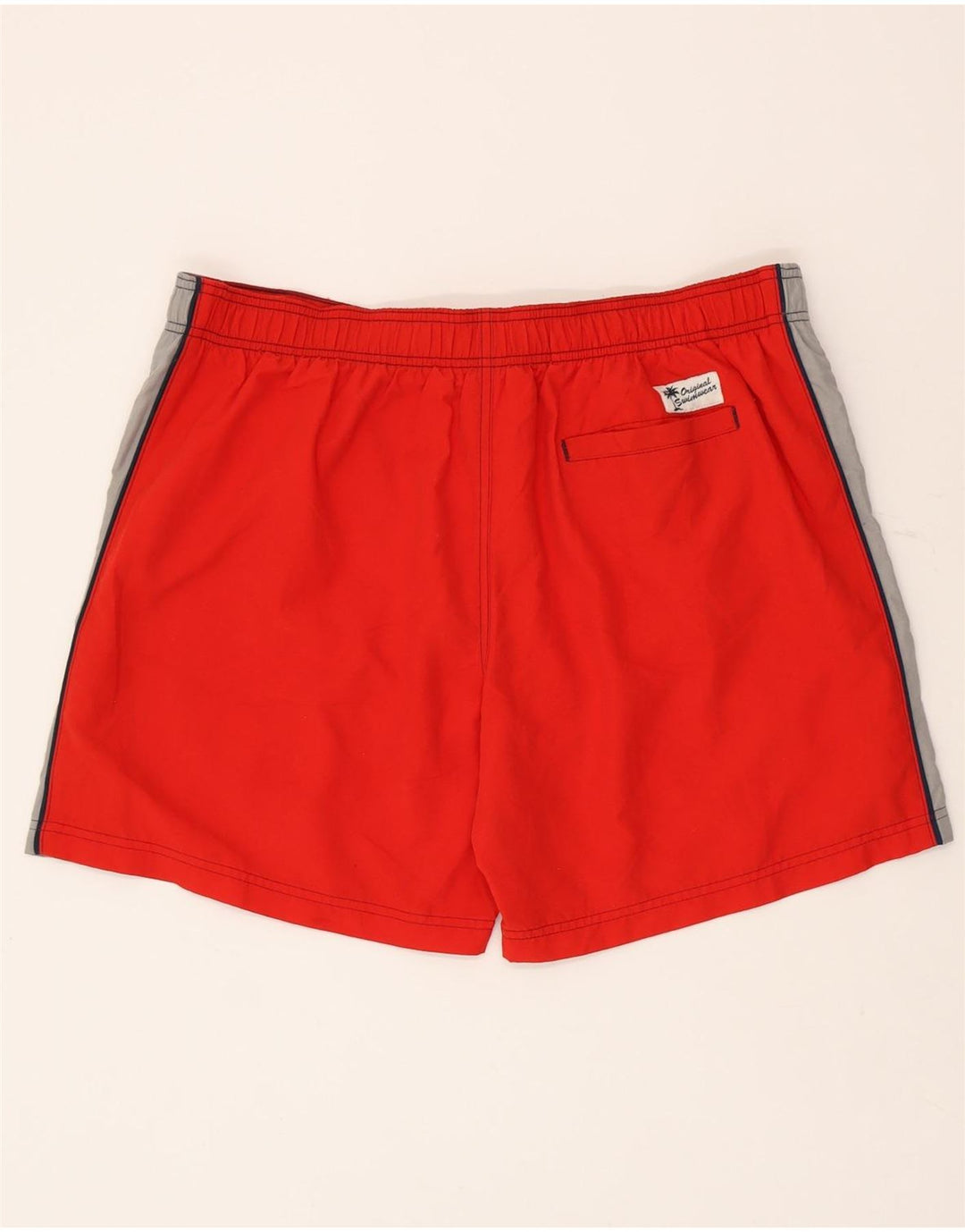 Marks & Spencer Badeshorts til mænd XL Rød Colourblock Polyester
