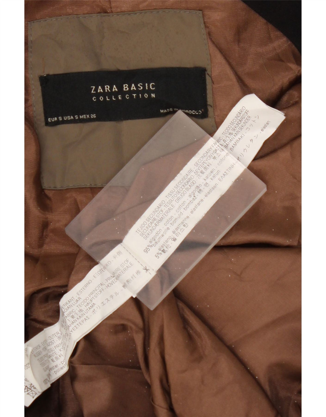 ZARA Oversized bomberjakke til kvinder UK 10 Lille grøn bomuld