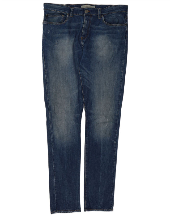 Calvin Klein Herre Slim Jeans W38 L34 Blå Bomuld