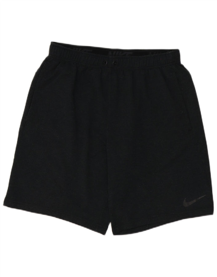 Nike Herre Dri Fit sportsshorts, store grå flækkede polyester