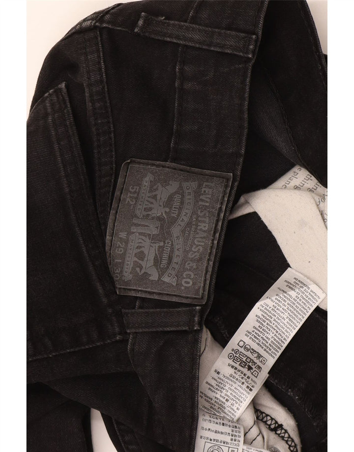 Levi's Herre 512 Slim Tapered Jeans W29 L30 Sort Bomuld