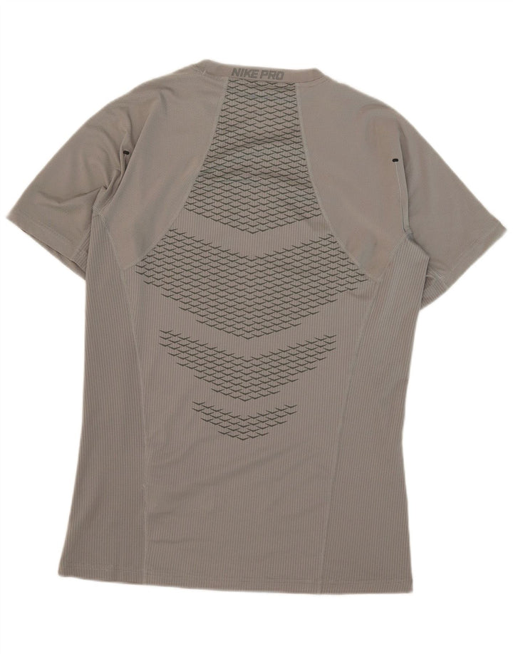 Nike T-shirt top til mænd, mellemgrå polyester
