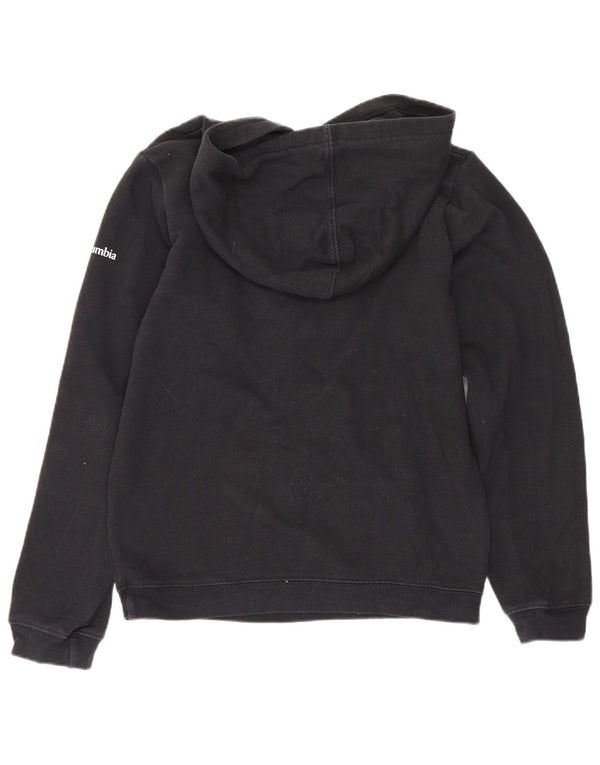 Columbia Boys Grafisk Hoodie Jumper 10-11 år Medium Sort Bomuld