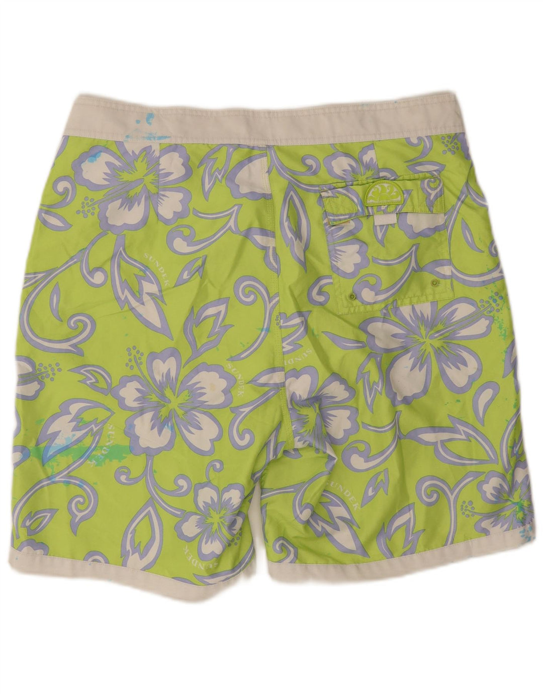 Sundek Herre badeshorts XL Grøn blomstret polyester