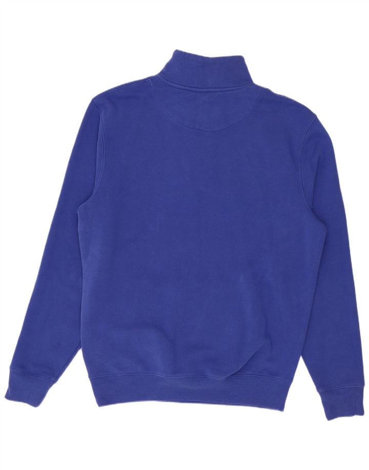 Joules Herre Zip Neck Sweatshirt Jumper Lille Blå Bomuld