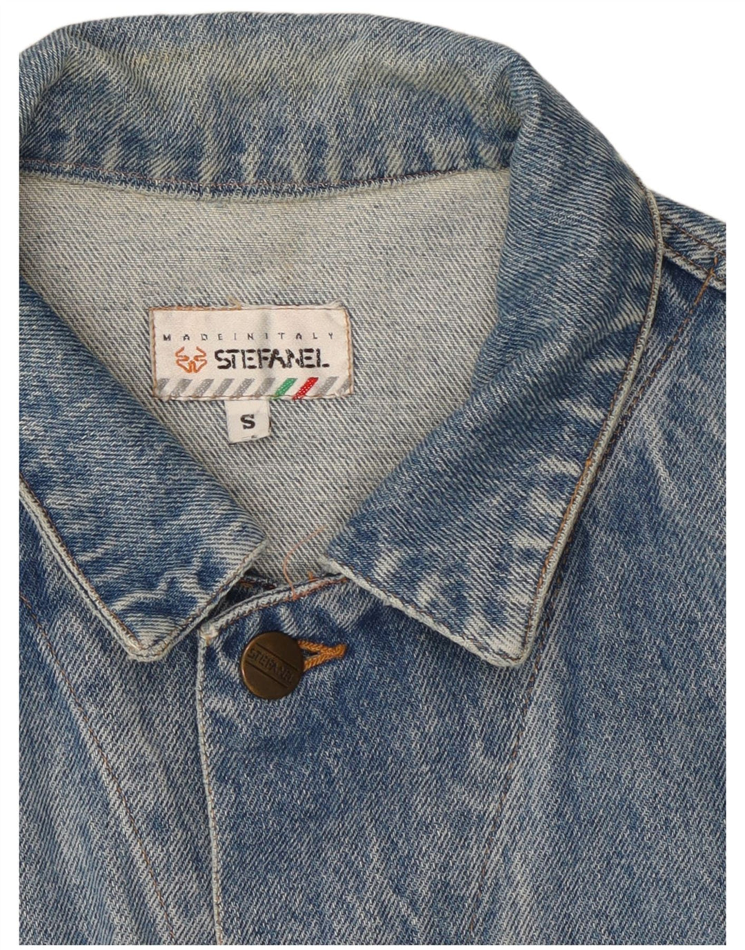 Stefanel Herre denimjakke UK 36 Lille Blå