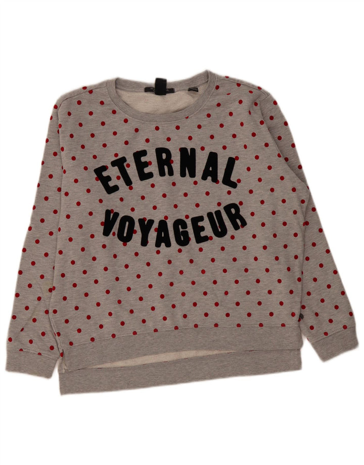 SCOTCH & SODA Oversized sweatshirttrøje til kvinder US 1 XS Grå Polka Dot
