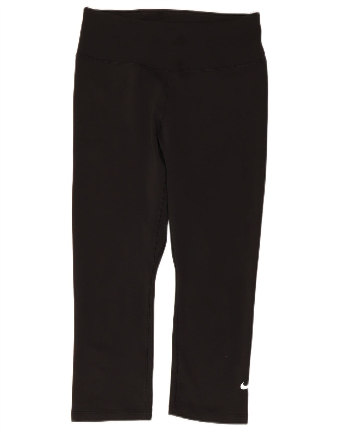 Nike Dame Dri Fit Capri Leggings UK 10 Small Black Polyester
