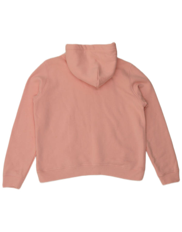 Jack Wills Dame Grafisk Oversized Hoodie Jumper UK 16 stor Pink Bomuld