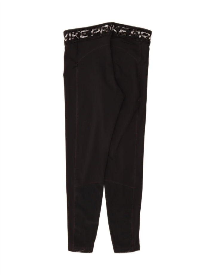 Nike Dame Dri Fit Grafiske Leggings UK 10 Lille Sort