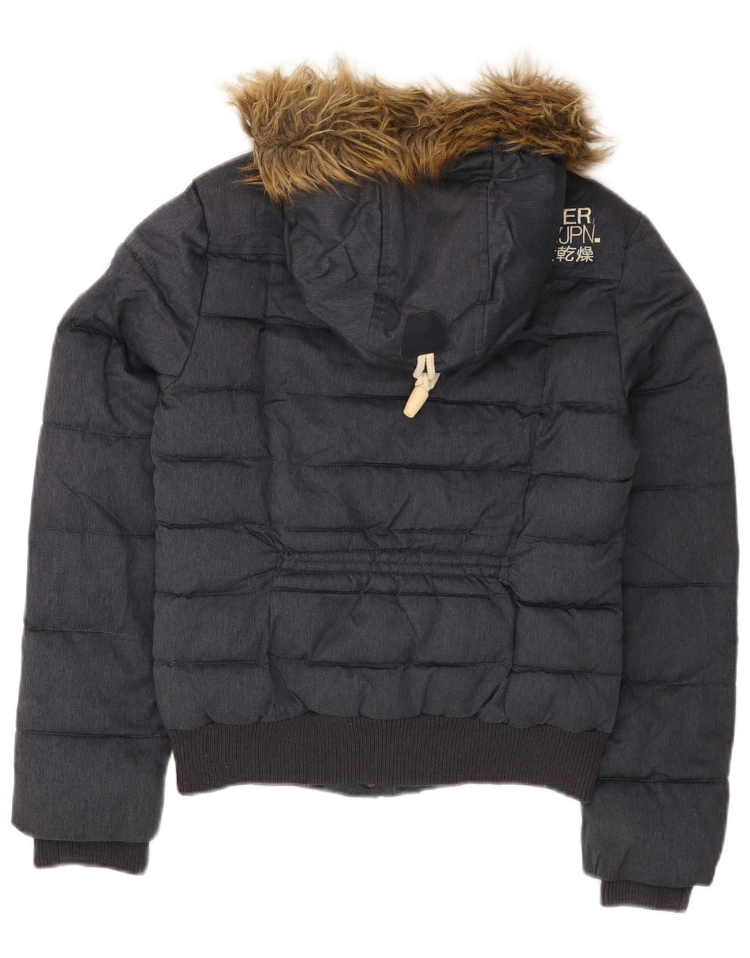 Superdry Polstret hættejakke til kvinder UK 10 Lille grå polyester