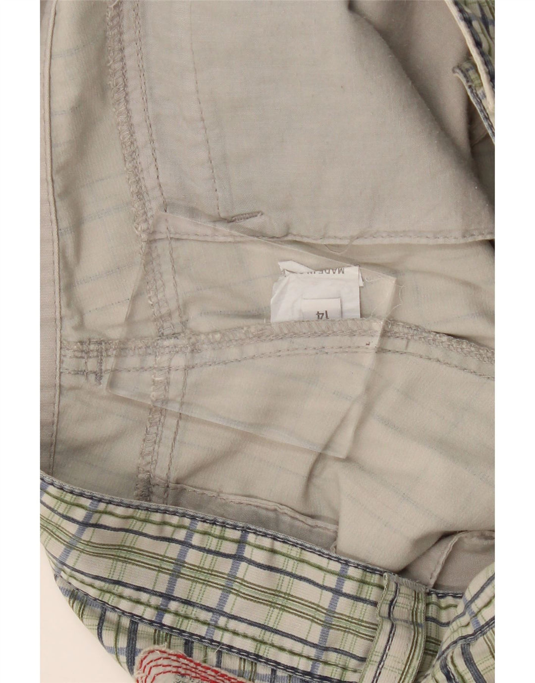 Guess Chino Shorts til kvinder UK 14 Large W32 Multicolored Check