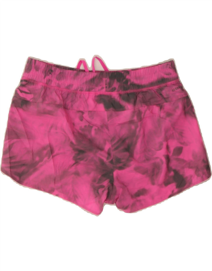 ADIDAS Womens Sport Shorts UK 8/10 Small Pink Tie Dye Polyester Vintage Adidas and Second-Hand Adidas from Messina Hembry 