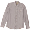 Camel Active Herre Regular Fit skjorte Medium hvid nålestribet bomuld