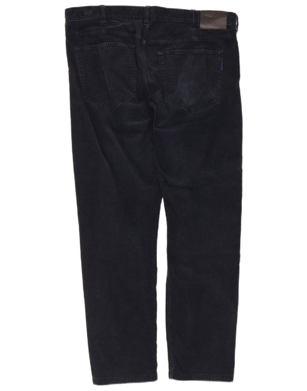 Gant Herre Slim Fit Corduroy Bukser W34 L28 Marineblå Bomuld