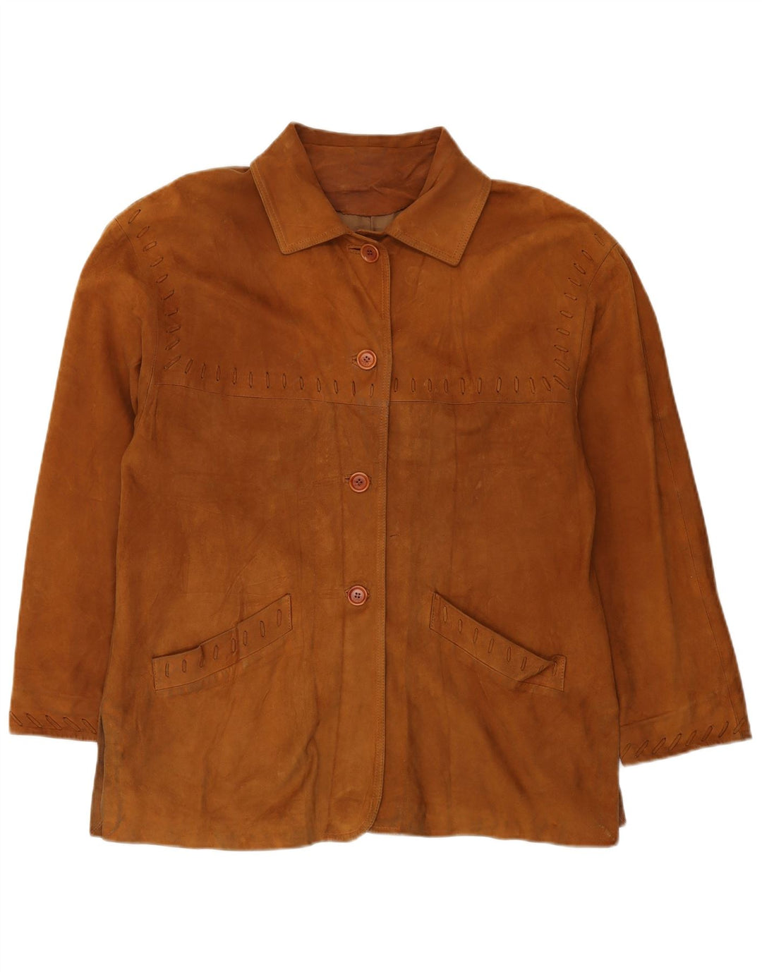Conbipel Dame Oversized Ruskindsjakke IT 46 Stor Brun