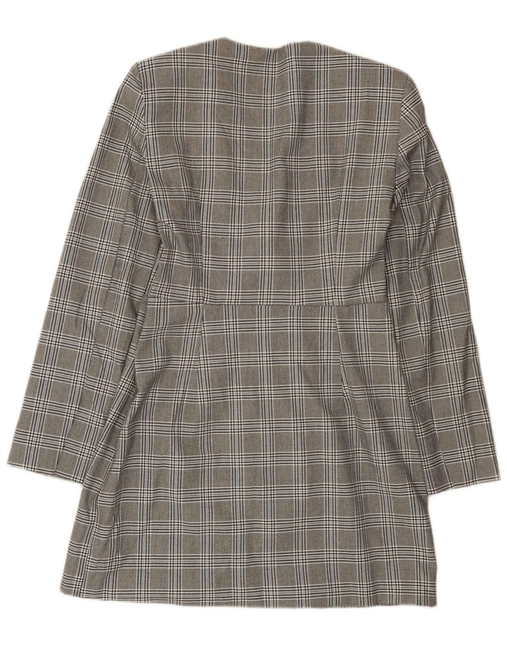 Zara Womens Sheath Dress UK 14 Large Grå Houndstooth Polyester