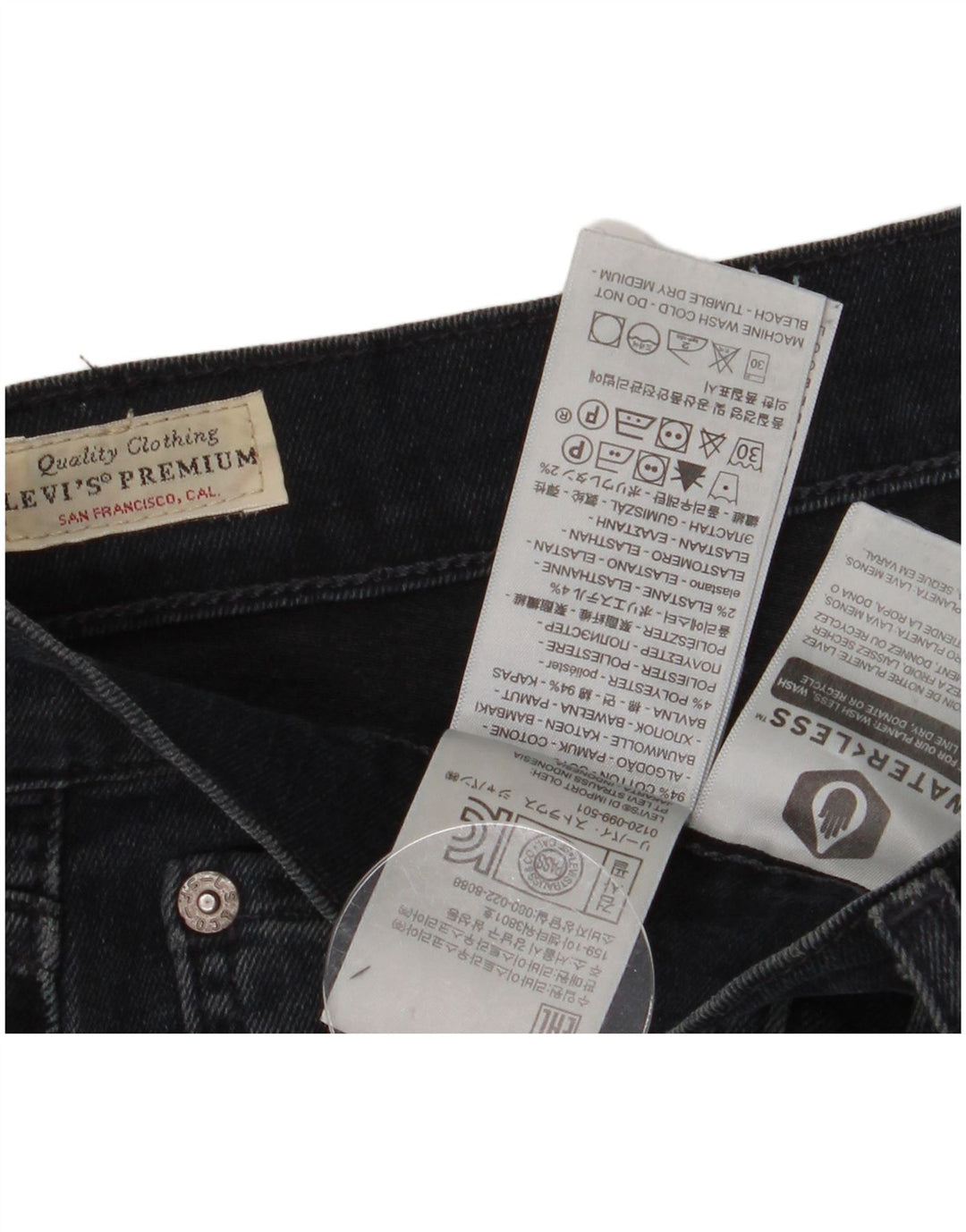 Levi's Herre 511 Slim Jeans W34 L34 Marineblå Bomuld