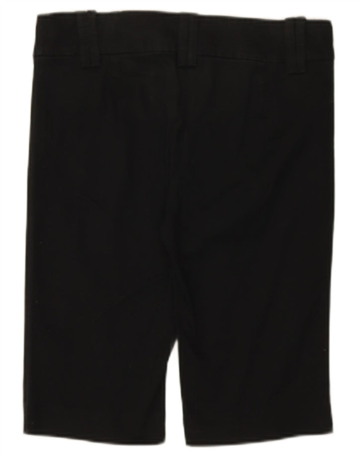 ZARA Womens Basic Bermuda Shorts EU 38 Small W28  Black Cotton