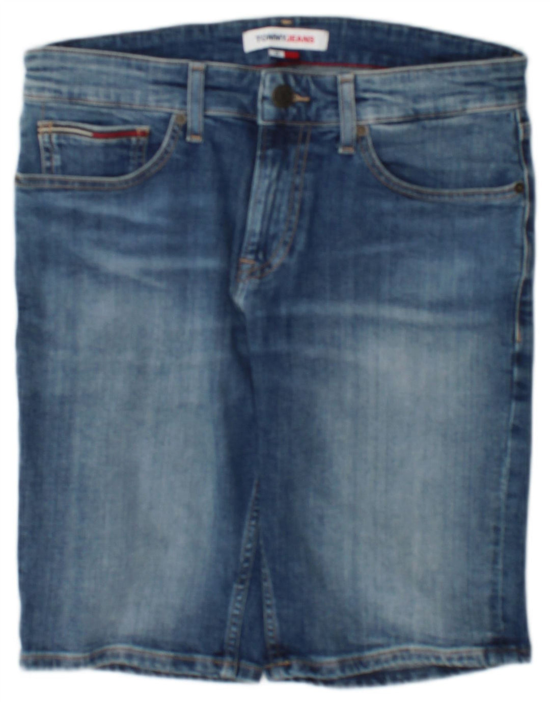 Tommy Hilfiger Herre Denim Shorts W29 Små Blå Bomuld