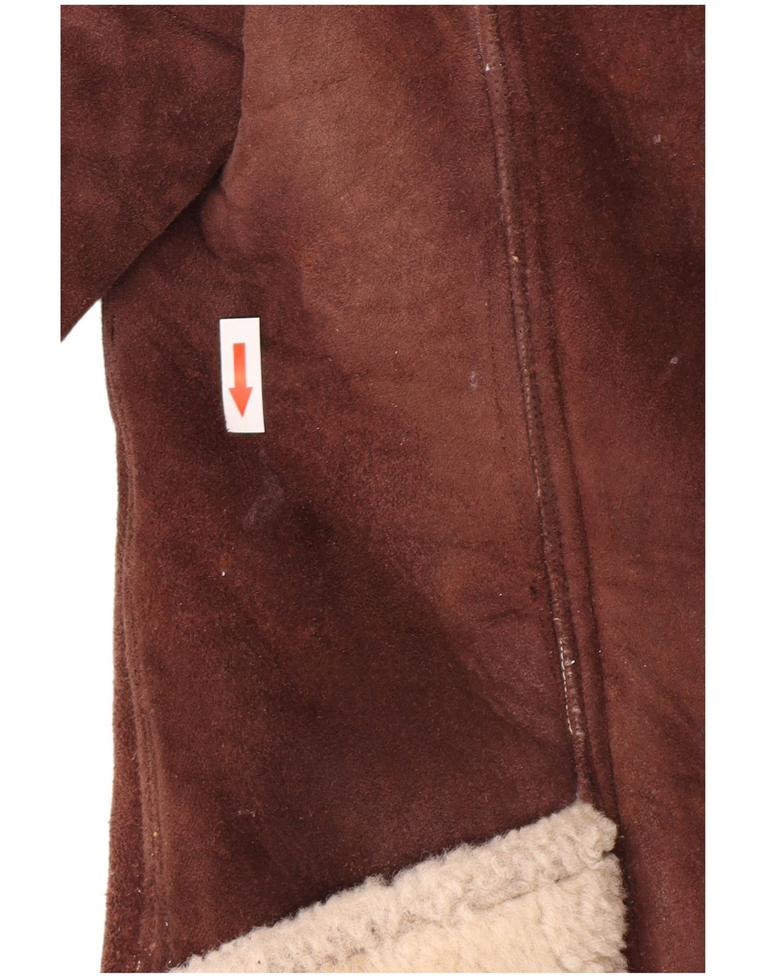 Vintage Dame Shearling Coat UK 10 Small Brown Colourblock