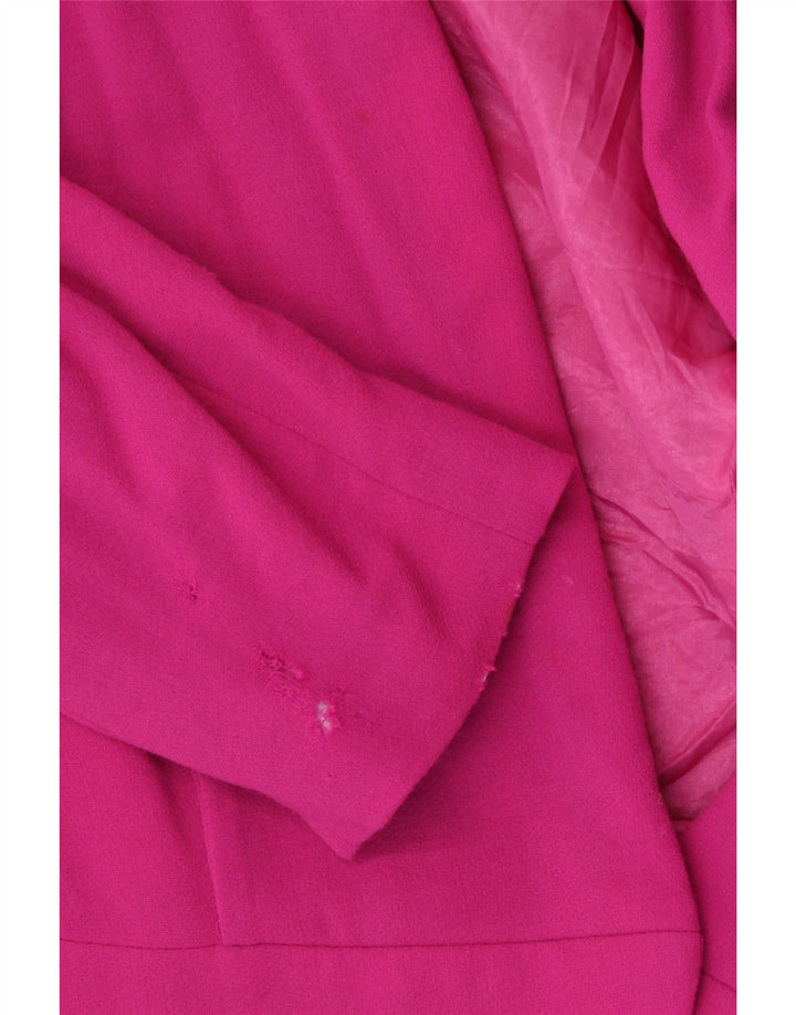 Elegance Dame Blazer Jacket UK 14 Medium Pink Uld