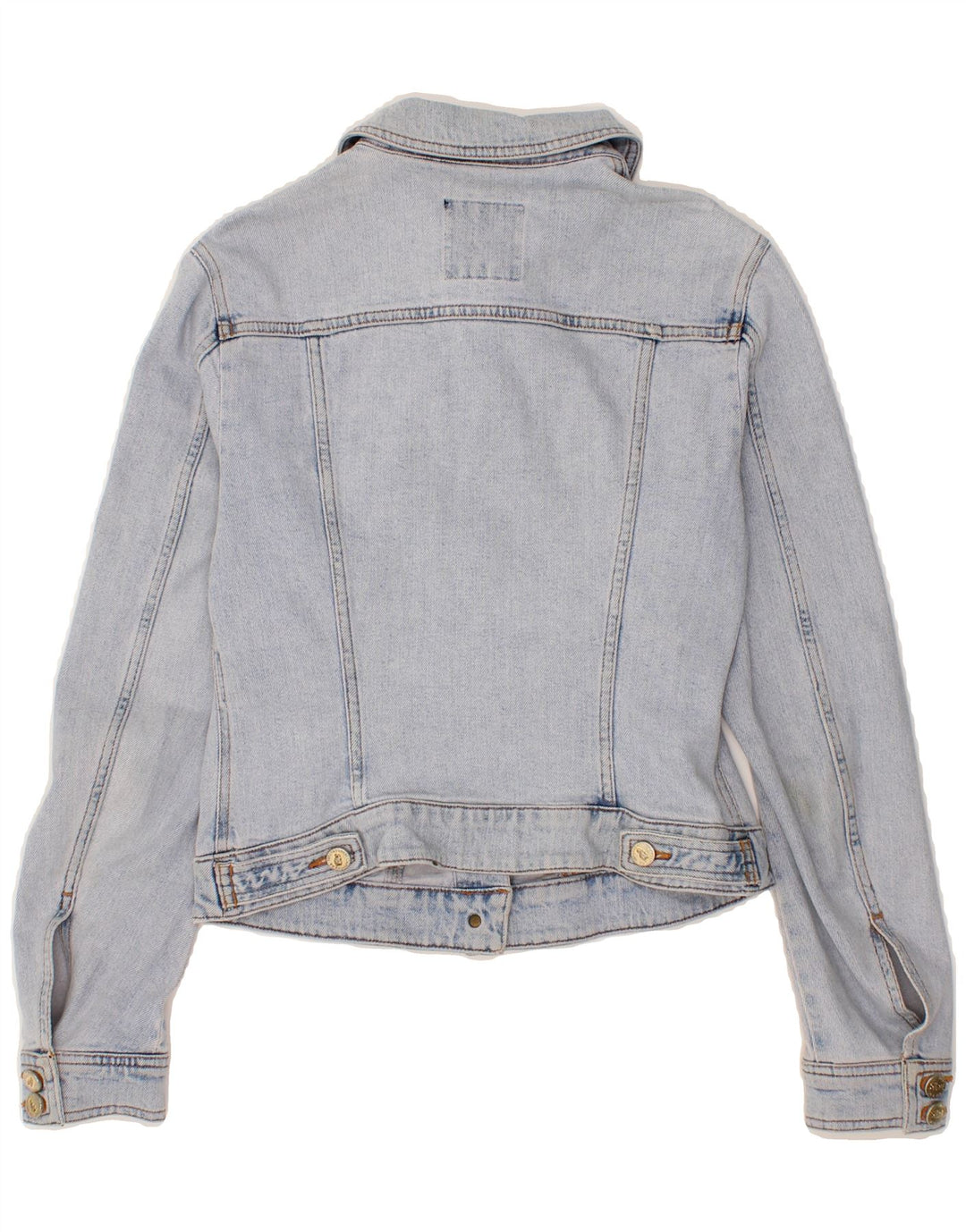 CAPPOPERA Womens Crop Denim Jacket IT 42 Medium Blue Cotton Vintage Cappopera and Second-Hand Cappopera from Messina Hembry 