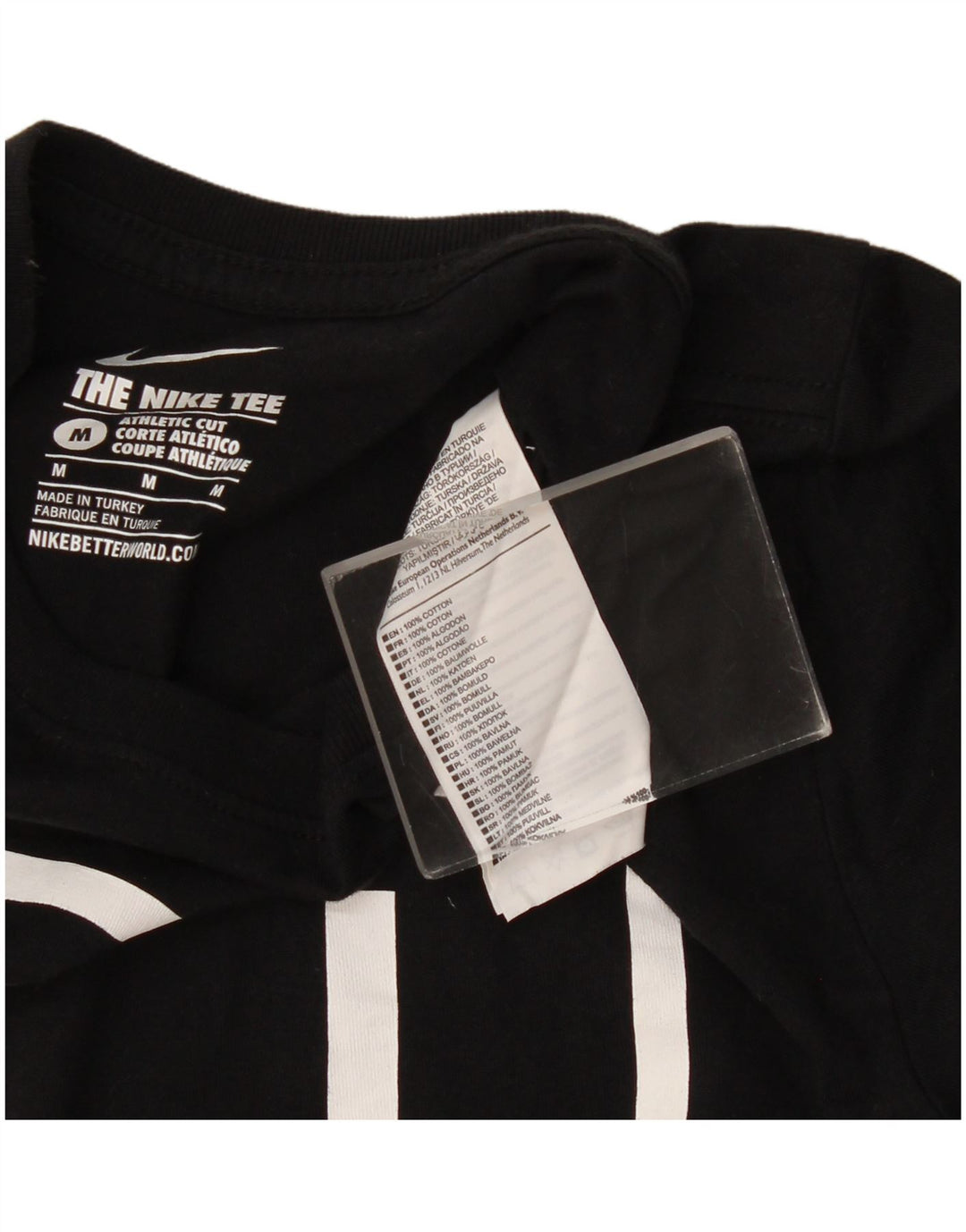 Nike Herre grafisk T-shirt Top Medium Sort Bomuld