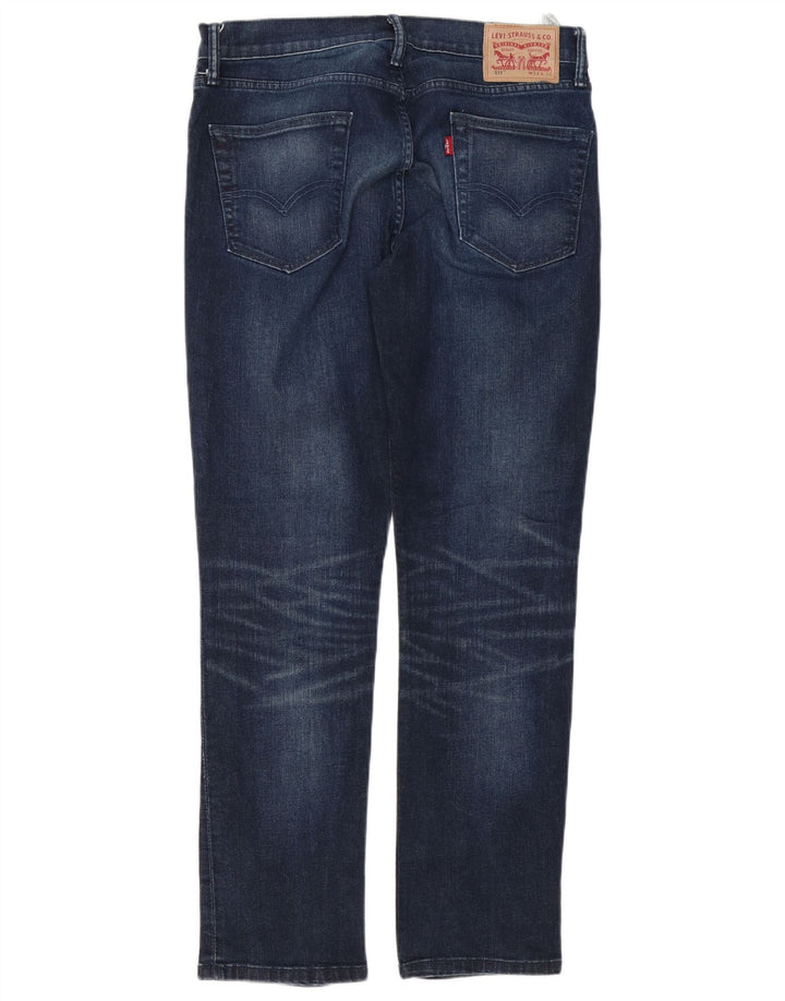 Levi's Herre 511 Tapered Slim Jeans W34 L32 Marineblå Bomuld