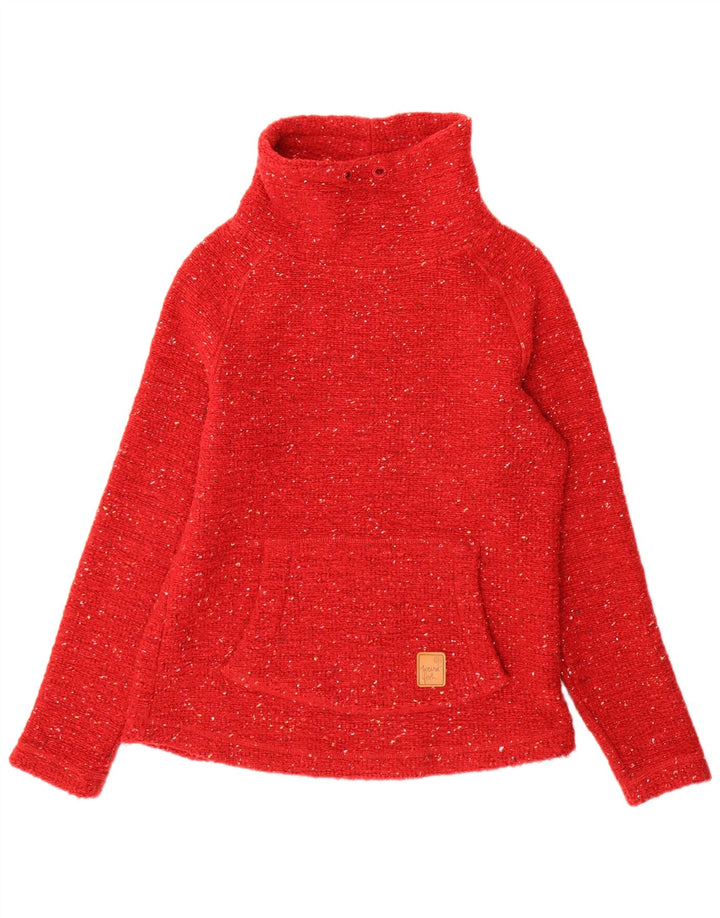 Weird Fish Dame Turtle Neck Jumper Sweater UK 10 Small Red Flecked