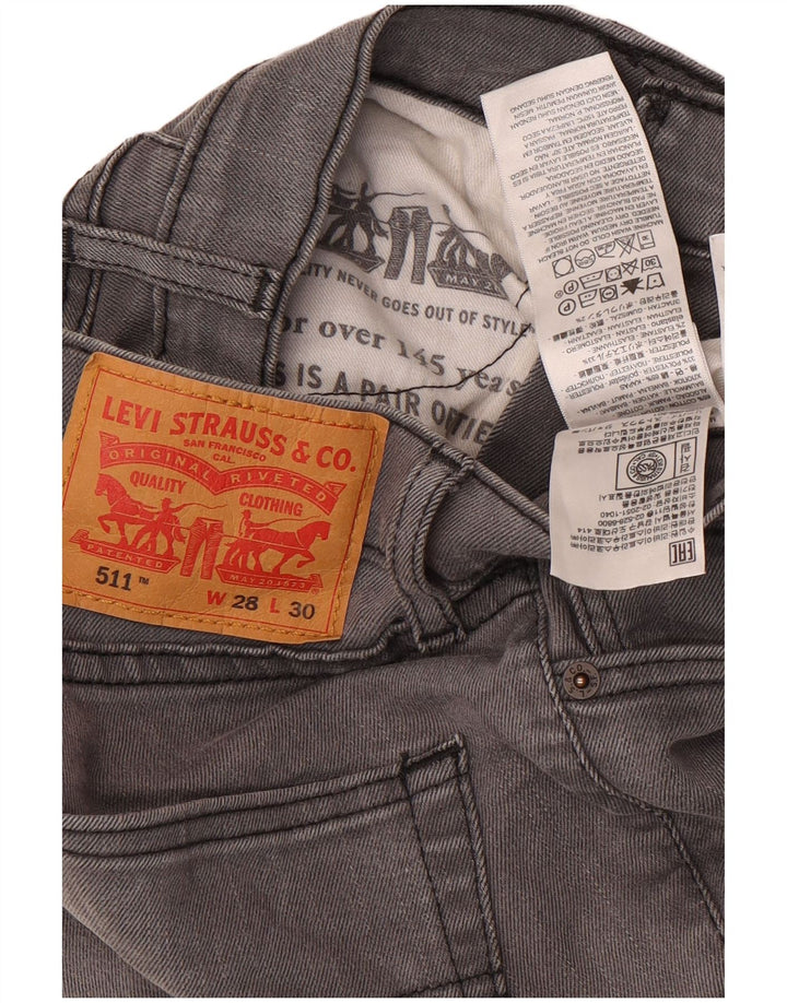 Levi's Herre 511 Slim Jeans W28 L30 Grå Bomuld