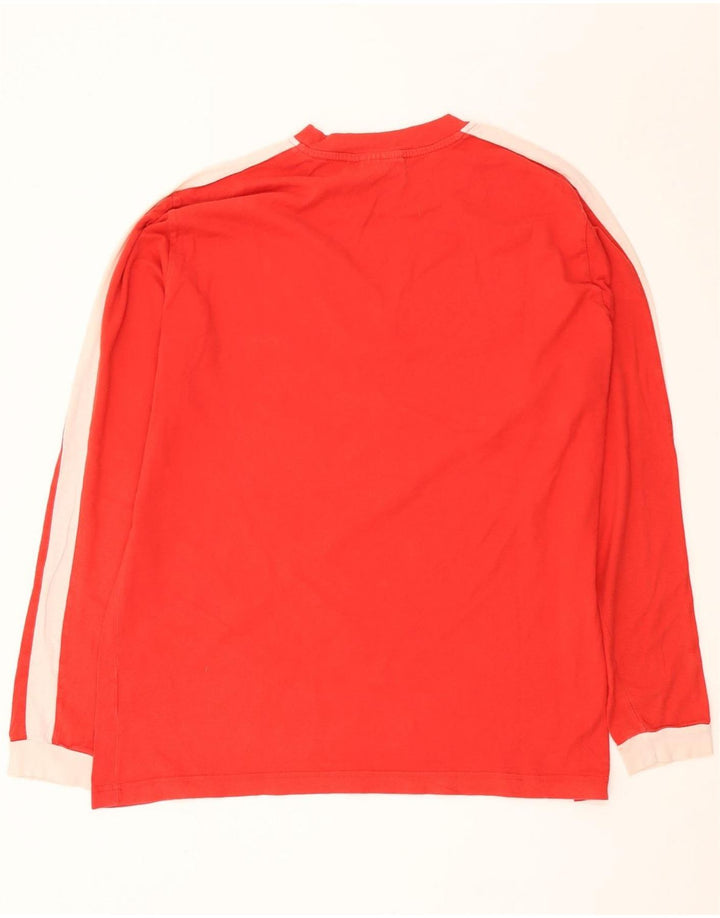 Puma Herre Grafisk Top Langærmet XL Rød Colourblock