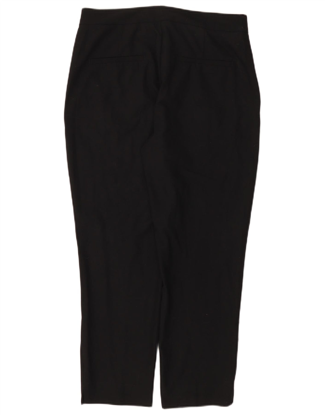 Zara Womens Slim Cropped Trousers US 8 Medium W30 L25 Black Polyester