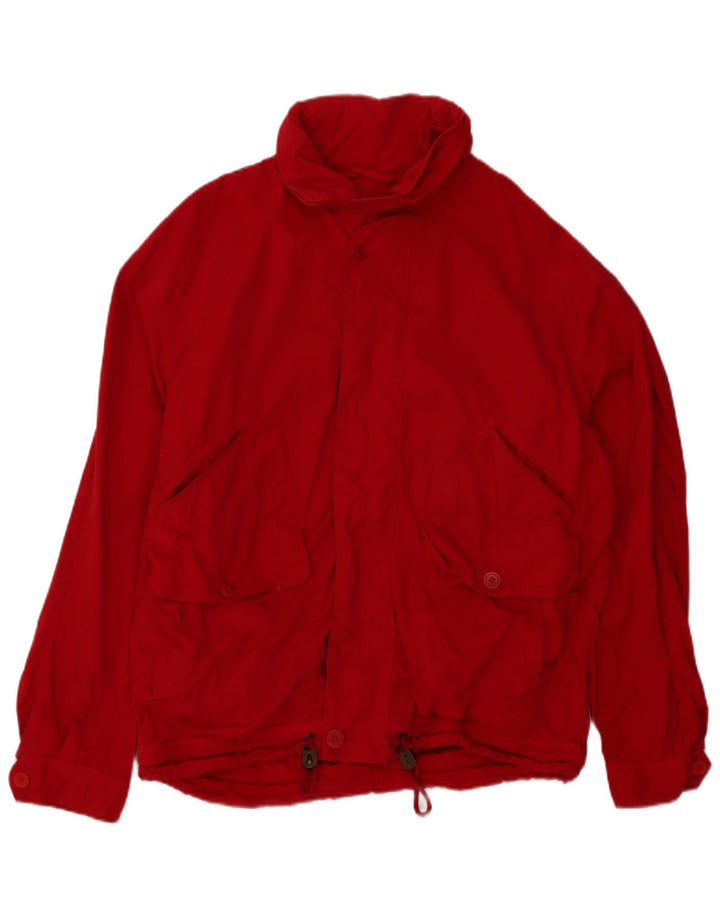 Vintage Herre Hooded Utility Jacket UK 42 XL Rød