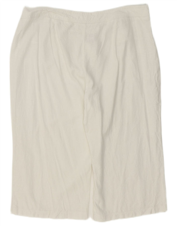 Marks & Spencer Bermuda-shorts til kvinder UK 18 XL W38 Hvid linned