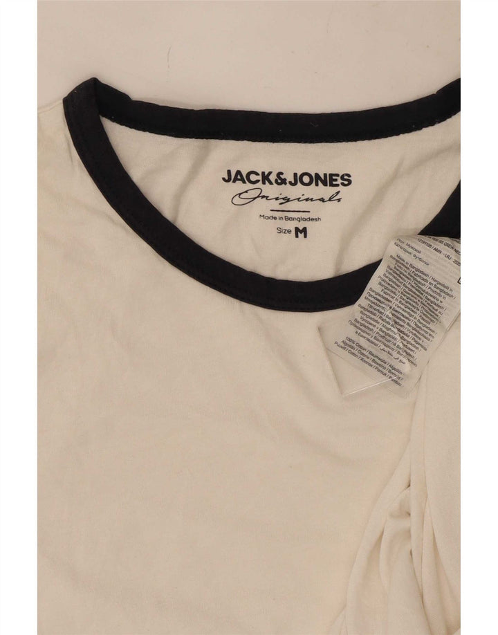 Jack & Jones herre T-shirt top mellem hvid stribet bomuld